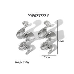 Titanium steel  irregular wave earrings