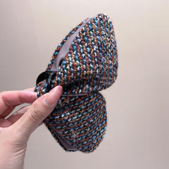 2024 Autumn Winter Maillard Color Coarse Wool BOW hair claw clips