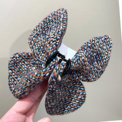 2024 Autumn Winter Maillard Color Coarse Wool BOW hair claw clips