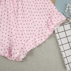 Summer Women's Casual Suit Lotus Leaf Sleeve polka dots pajamas