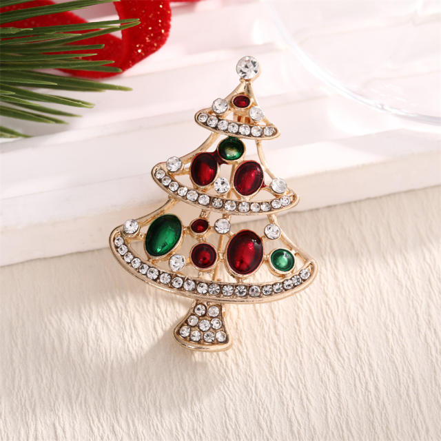 Korean style cute Christmas cat brooch Christmas tree Santa Claus romantic pin