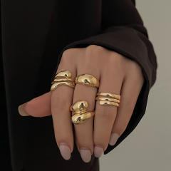 Chunky gold silver metal square shape geometric bangle