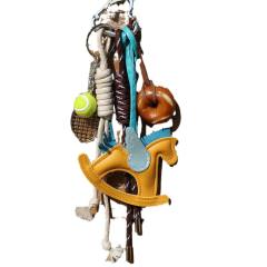 Sweet pony bag pendant woven nylon rope knot buckle bag charm accessory