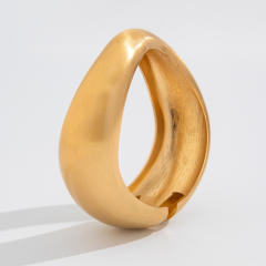 Chunky punk style matte wide version spring buckle bracelet