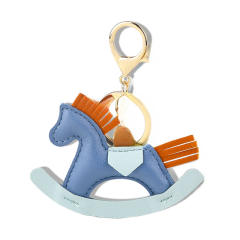 Sweet pony pendant cartoon rocking horse leather pendant  keychain bag charms