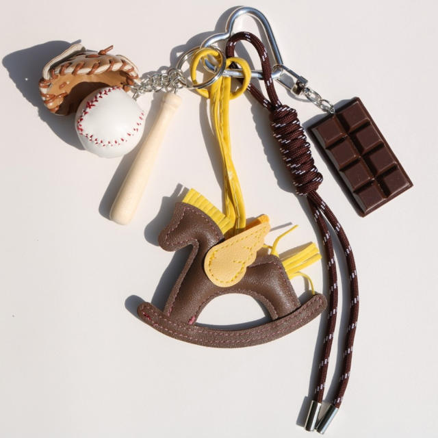 Sweet pony bag pendant woven nylon rope knot buckle bag charm accessory