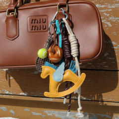 Sweet pony bag pendant woven nylon rope knot buckle bag charm accessory