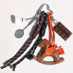 Sweet pony bag pendant woven nylon rope knot buckle bag charm accessory