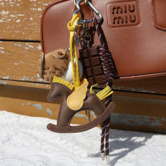 Sweet pony bag pendant woven nylon rope knot buckle bag charm accessory