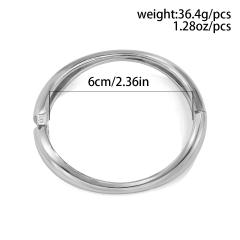 INS chunky smooth metal bangle bracelet set