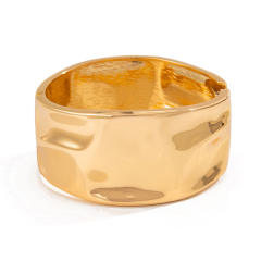 Liquid metal smooth Chunky bangle bracelet geometric wind texture bangle