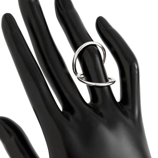 Liquid metal smooth Chunky bangle bracelet geometric wind texture bangle