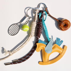 Sweet pony bag pendant woven nylon rope knot buckle bag charm accessory