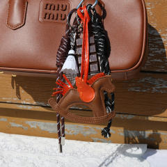 Sweet pony bag pendant woven nylon rope knot buckle bag charm accessory