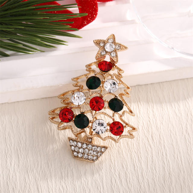 Korean style cute Christmas cat brooch Christmas tree Santa Claus romantic pin
