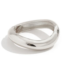 Chunky metal smooth surface bangle bracelet set