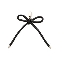 PU leather sweet handmade bow keychain bag charm pendant