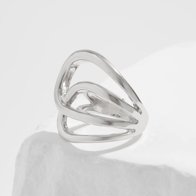 Hip-Hop Future-Sense Metal Gloom Bracelet Trendy Geometric Water Drops chunky bangle