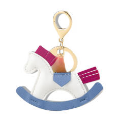 Sweet pony pendant cartoon rocking horse leather pendant  keychain bag charms