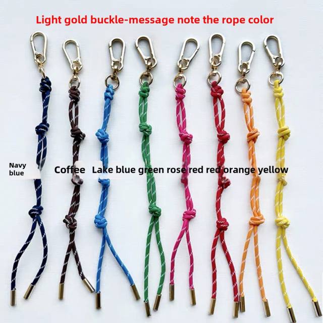 Color Rope Bag Charm Fashionable All-match Adjustable Woven Hand Rope Hanging Ornaments