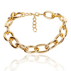 Chunky Simple Personality Metal Chain Necklace Exaggerated Frosted choker