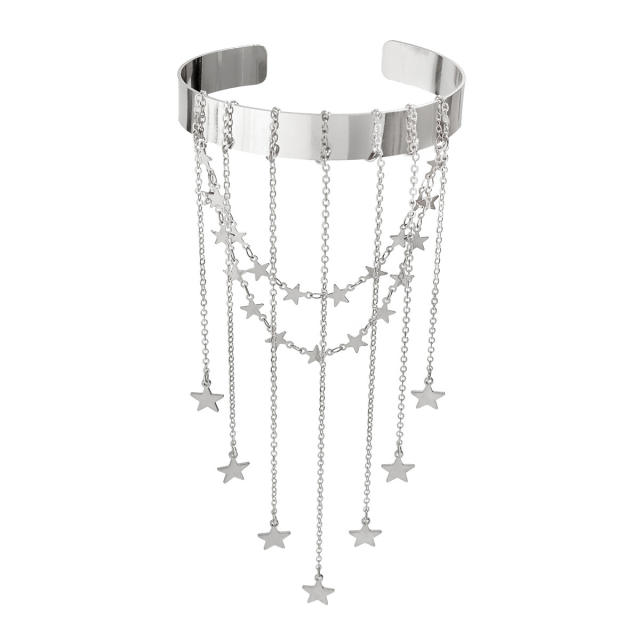 Boho beach series chain tassel alloy arm bangle