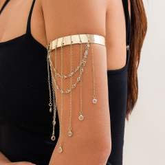 Boho beach series chain tassel alloy arm bangle