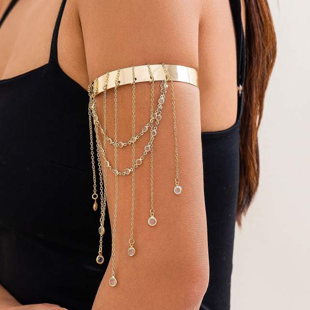 Boho beach series chain tassel alloy arm bangle