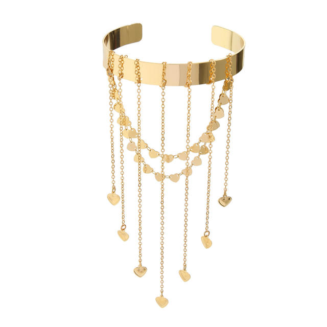 Boho beach series chain tassel alloy arm bangle