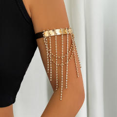 Boho beach series chain tassel alloy arm bangle
