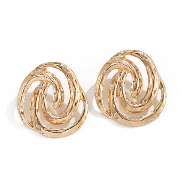 Ocean series Geometric Conch Symbol Design Earrings Exaggerated Spiral Pattern earrings
