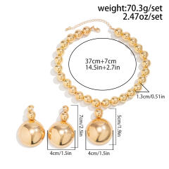 Exaggerated beaded necklace earrings set chunky necklace set