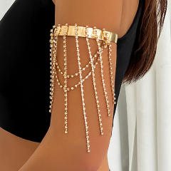 Boho beach series chain tassel alloy arm bangle