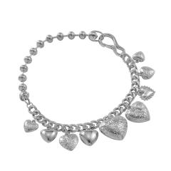 Chunky heart pendant boho charm necklace for women