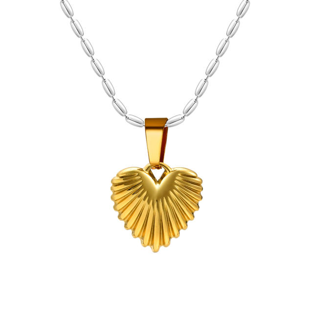 Dainty gold color stainless steel elephant rose flower pendant necklace collection