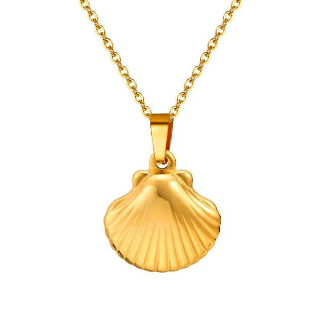 Dainty gold color stainless steel elephant rose flower pendant necklace collection