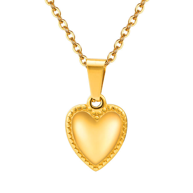 Dainty gold color stainless steel elephant rose flower pendant necklace collection