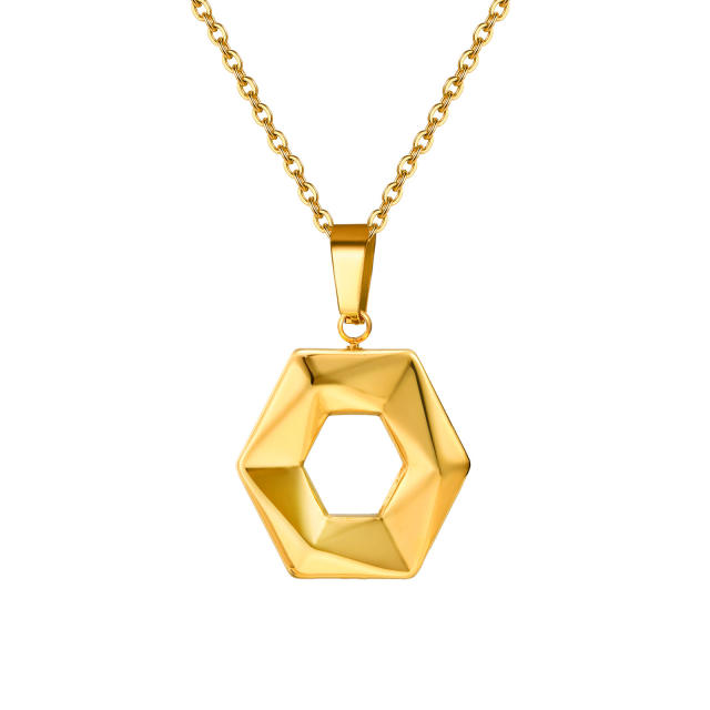 Dainty gold color stainless steel elephant rose flower pendant necklace collection