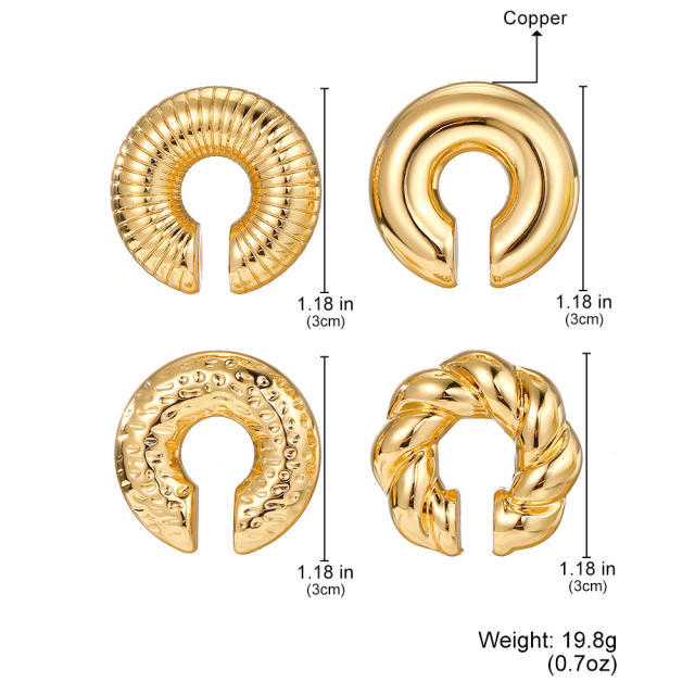 Exaggerated chunky High-grade fashion ear cuff