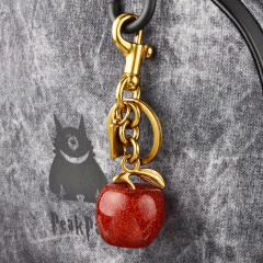 Cute new apple key chain bag pendant women's bag jewelry christmas apple