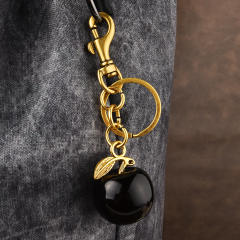 Cute new apple key chain bag pendant women's bag jewelry christmas apple