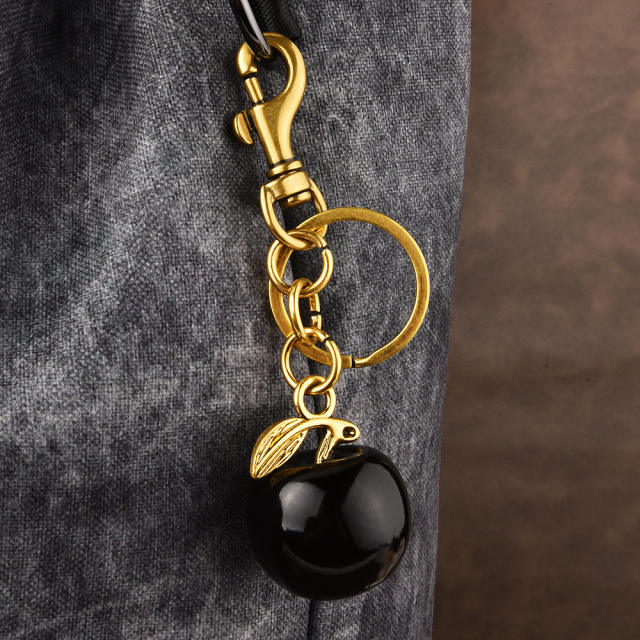 Cute new apple key chain bag pendant women's bag jewelry christmas apple