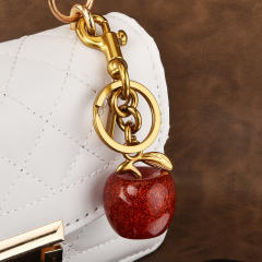 Cute new apple key chain bag pendant women's bag jewelry christmas apple