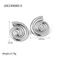 Vacation stainless steel conch necklace pearl earrings set collection