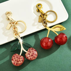 Sweet cherry keychain bag pendant women's bag jewelr