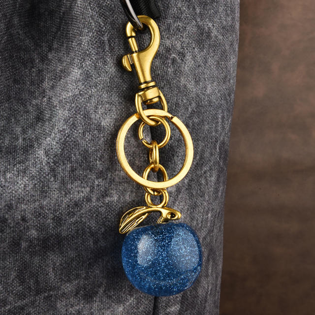 Cute new apple key chain bag pendant women's bag jewelry christmas apple