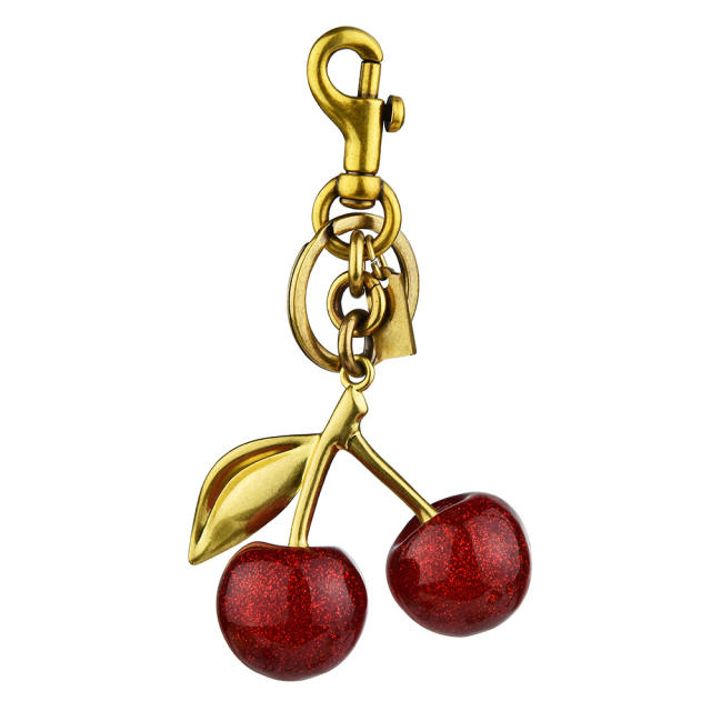 Sweet cherry keychain bag pendant women's bag jewelr