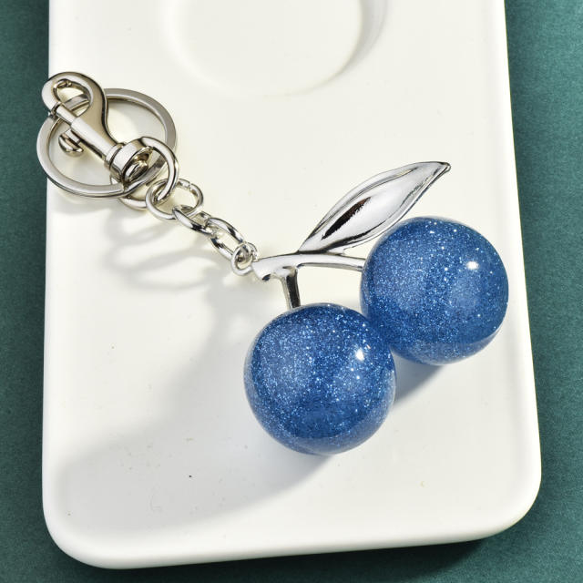 Factory direct new cherry keychain bag pendant women's bag jewelry exquisite car keychain wholesale generation