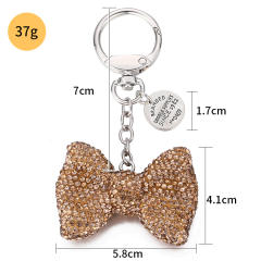 Sweet bow full diamond keychain bag charm