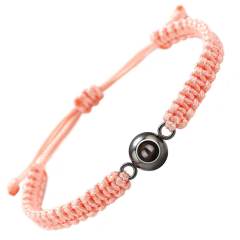 Hot ale stainless steel woven bracelet 100 kinds of I love your language picture photo bracelet